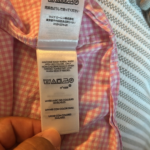 Like New Mens Polo Ralph Lauren Pink Check Gingham Casual Button Down Shirt 3XLT - Picture 4 of 4